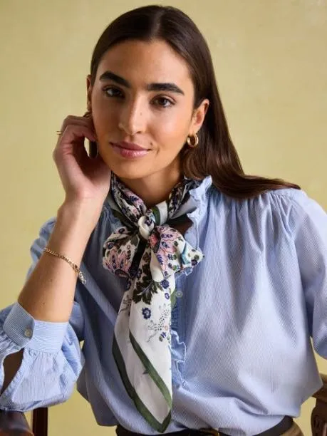 Scarves Women Joules Cream Viscose Scarf