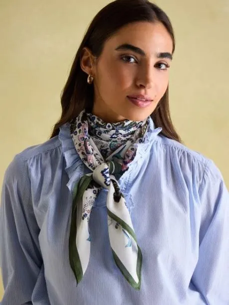 Scarves Women Joules Cream Viscose Scarf