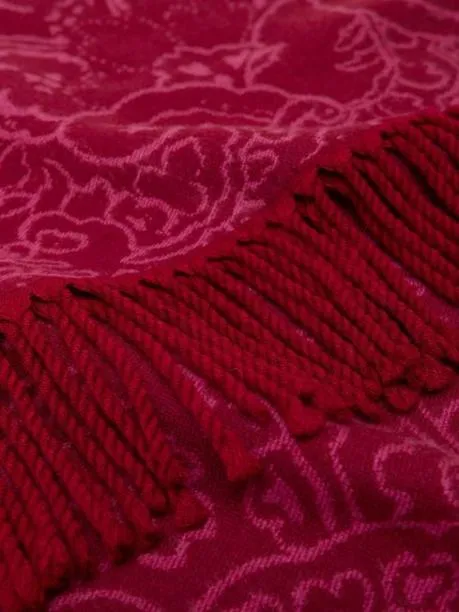 Scarves Women Joules Pink and Plum DoubleSided Jacquard Scarf