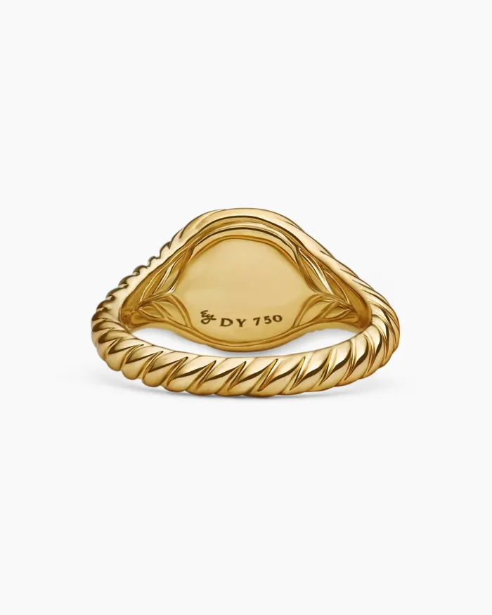 Sculpted Cable Pinky Ring In 18K Yellow Gold 10mm Women David Yurman Pinky Sculpted Cable Pinky Ring In 18K Yellow Gold 10mm Women David Yurman Pinky