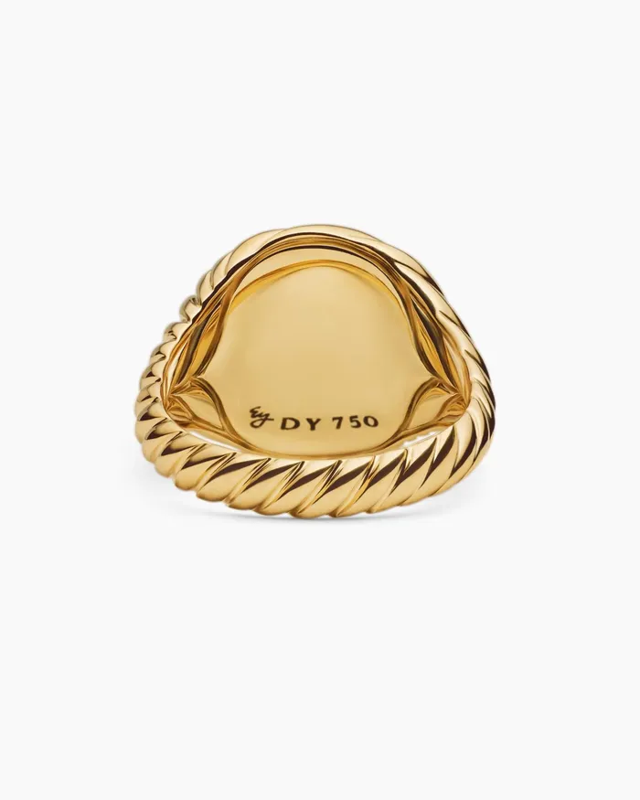 Sculpted Cable Pinky Ring In 18K Yellow Gold 13mm Women David Yurman Pinky Sculpted Cable Pinky Ring In 18K Yellow Gold 13mm Women David Yurman Pinky