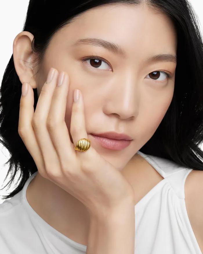 Sculpted Cable Pinky Ring In 18K Yellow Gold 13mm Women David Yurman Pinky Sculpted Cable Pinky Ring In 18K Yellow Gold 13mm Women David Yurman Pinky