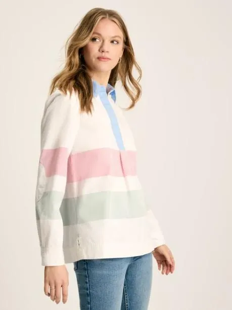 Shirts and Blouses Women Joules Chalk White Cotton Deck Shirt