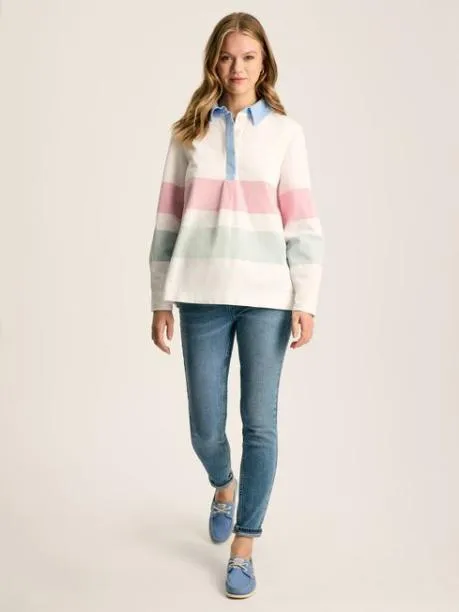 Shirts and Blouses Women Joules Chalk White Cotton Deck Shirt