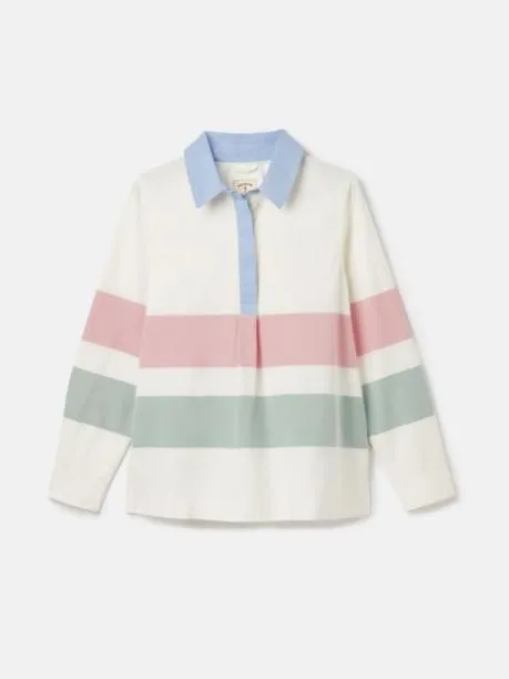 Shirts and Blouses Women Joules Chalk White Cotton Deck Shirt