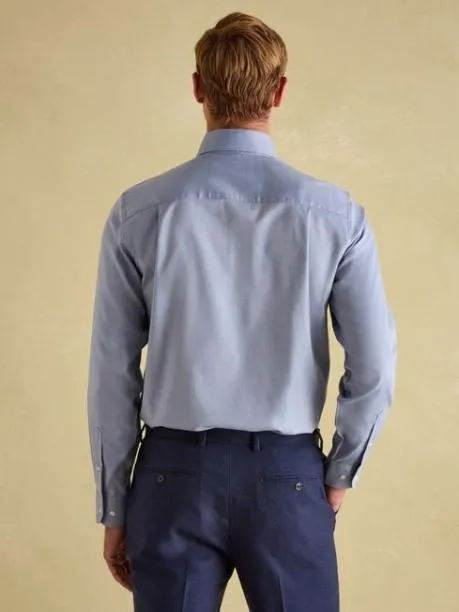 Shirts Men Joules Next Blue Regular Fit Twill Single Cuff Oxford Shirt