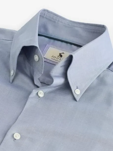 Shirts Men Joules Next Blue Regular Fit Twill Single Cuff Oxford Shirt