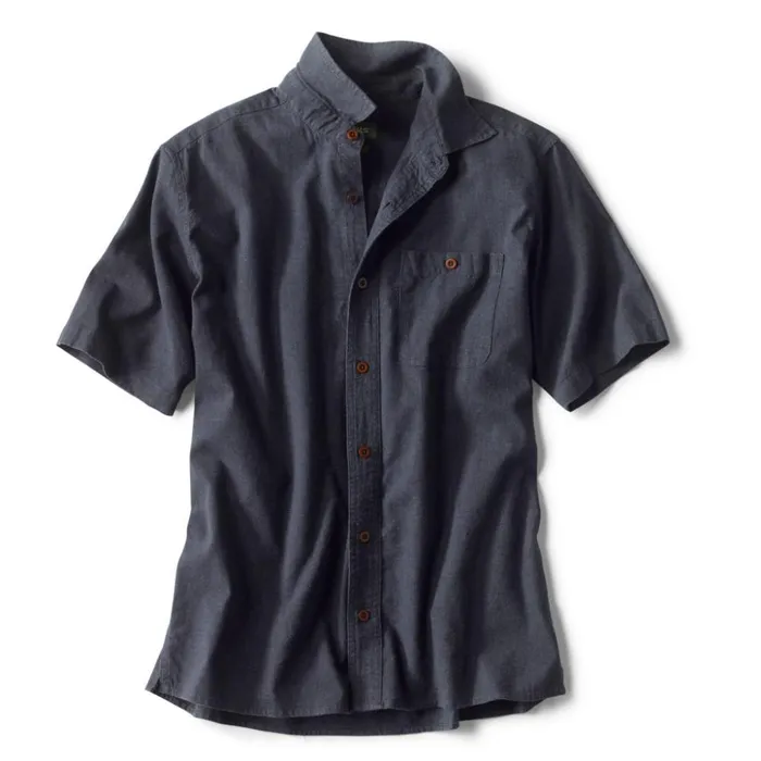 Shirts Men Orvis HempTENCEL Stretch ShortSleeved Shirt Navy