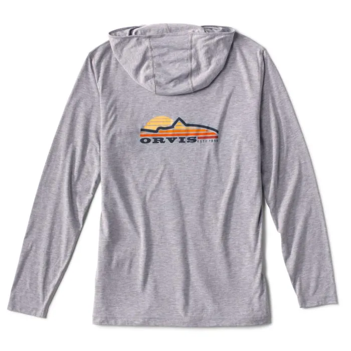 Shirts Men Orvis Logo Drirelease Hoodie Light Grey Heather
