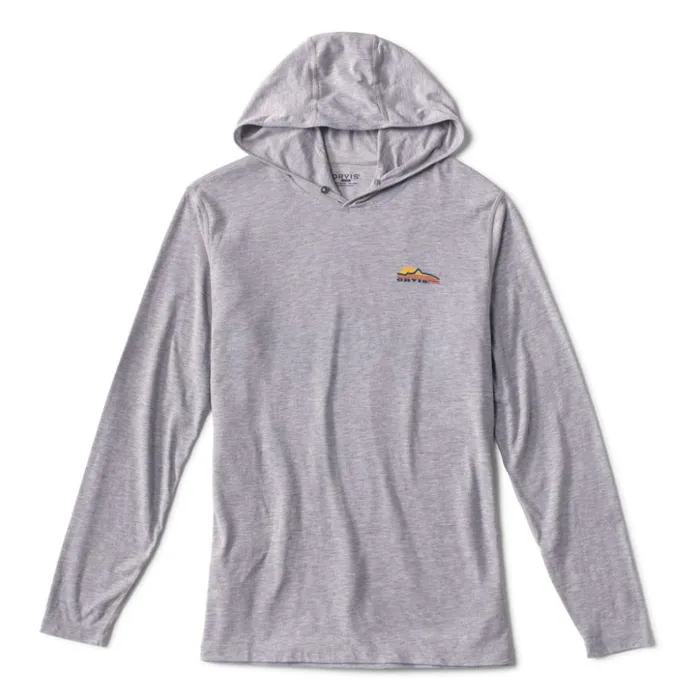 Shirts Men Orvis Logo Drirelease Hoodie Light Grey Heather