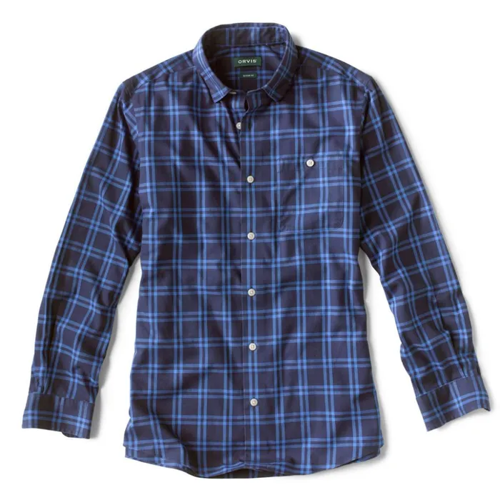 Shirts Men Orvis No Work Work LongSleeved Hidden ButtonDown Shirt Regular Navyblue