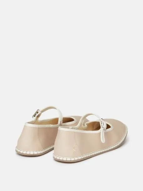 Shoes Women Joules Neutral Canvas Mary Jane Shoes