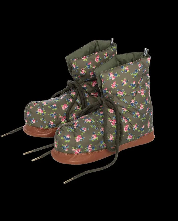 Shoes Women The Great The Down Quilted Puffer Slipper Cypress Basin Floral