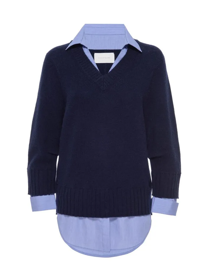 Shop Brochu Walker Sweaters The Arden Looker Navy With Oxford