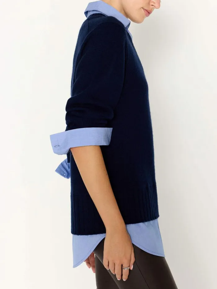 Shop Brochu Walker Sweaters The Arden Looker Navy With Oxford