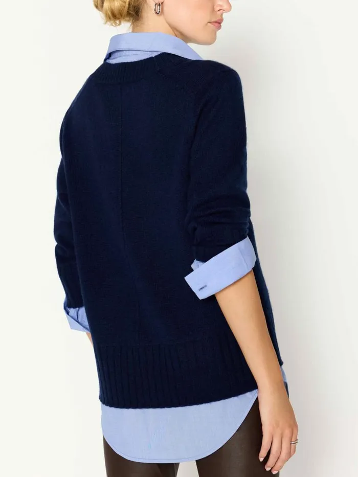 Shop Brochu Walker Sweaters The Arden Looker Navy With Oxford
