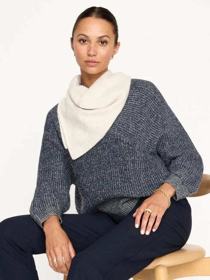 Shop Brochu Walker Sweaters The Leith Plaited Sweater Atlas Plaited Combo