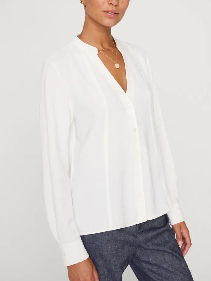 Shop Brochu Walker Tops The Galey Blouse Salt White