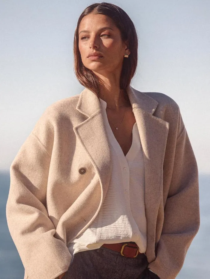 Shop Brochu Walker Tops The Galey Blouse Salt White