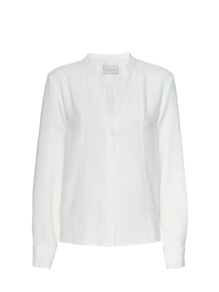 Shop Brochu Walker Tops The Galey Blouse Salt White