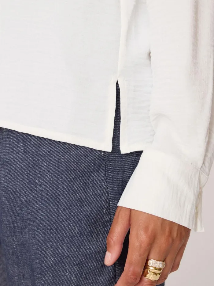 Shop Brochu Walker Tops The Galey Blouse Salt White