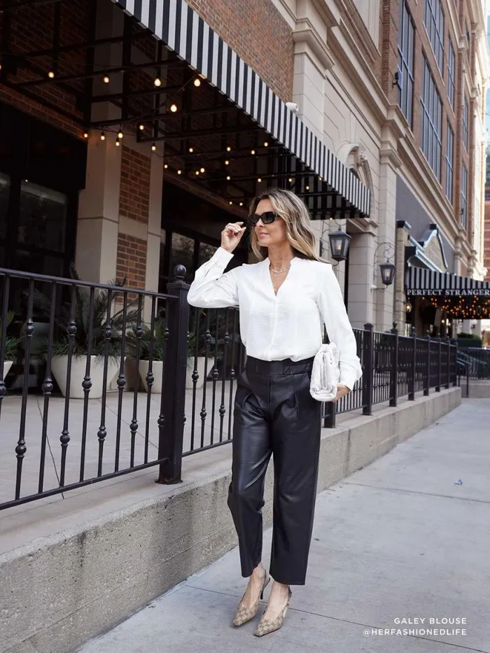 Shop Brochu Walker Tops The Galey Blouse Salt White
