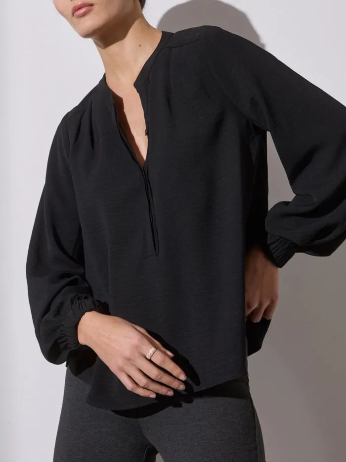Shop Brochu Walker Tops The Phoebe Blouse Black Onyx