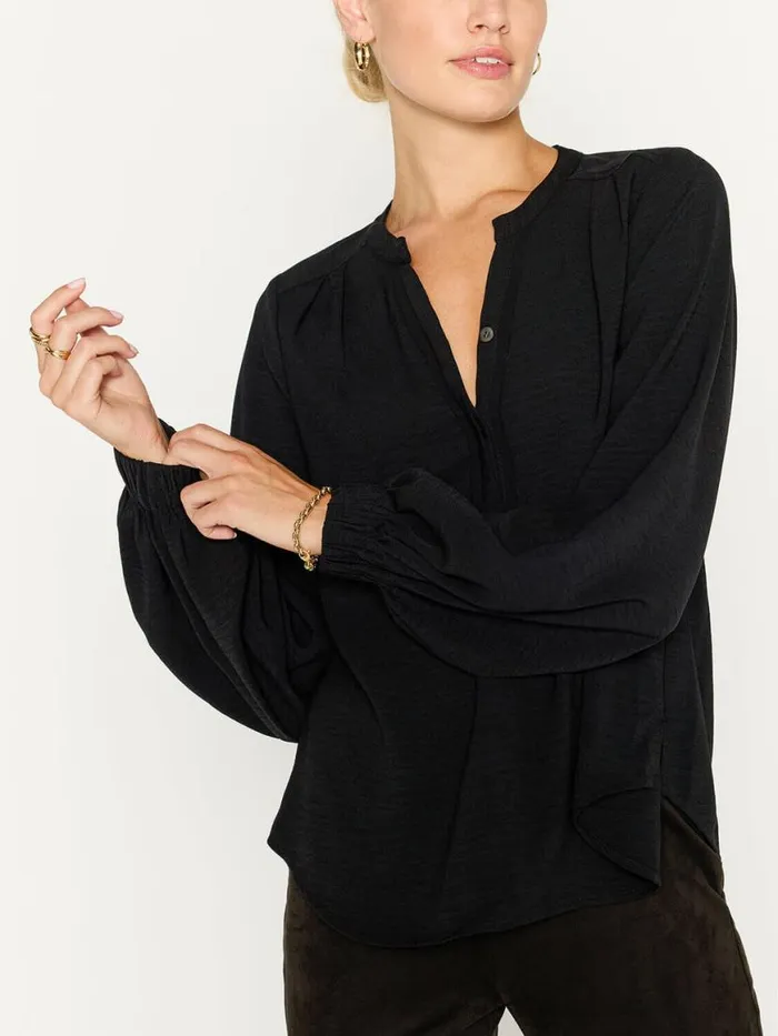 Shop Brochu Walker Tops The Phoebe Blouse Black Onyx