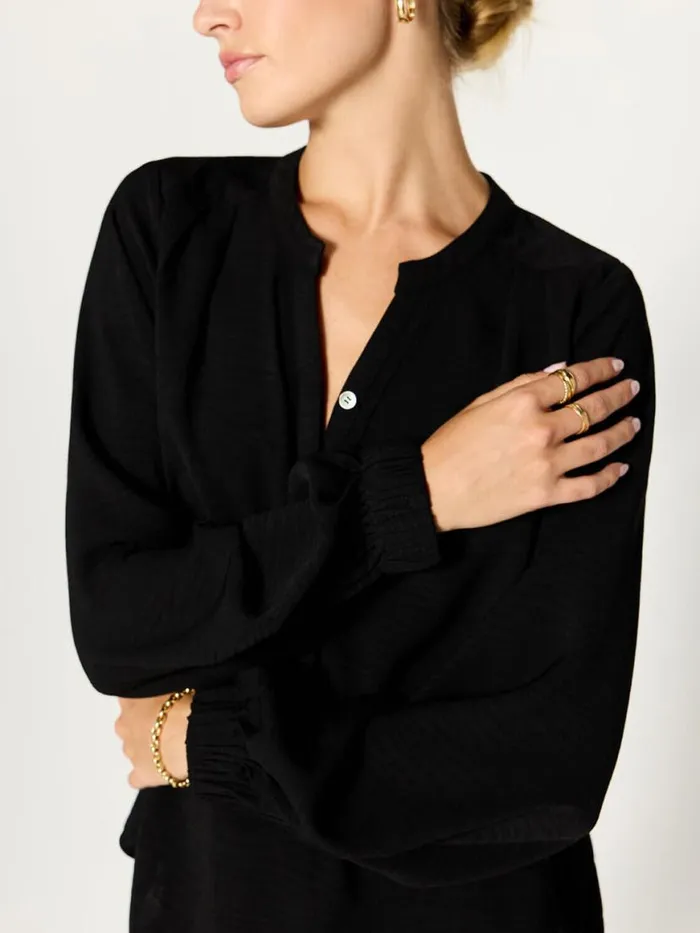 Shop Brochu Walker Tops The Phoebe Blouse Black Onyx