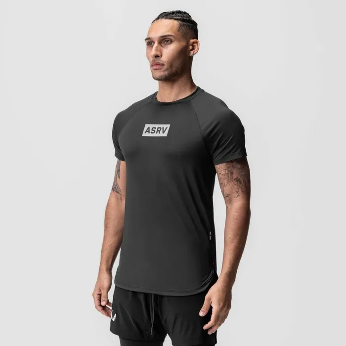 Short Sleeves Men ASRV AeroSilver Established Tee Black 034box Logo034