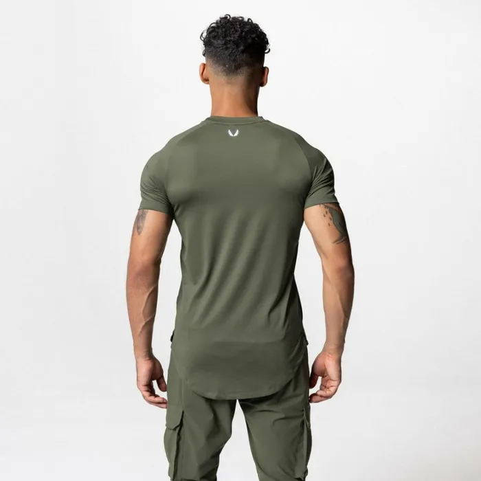 Short Sleeves Men ASRV AeroSilver Established Tee Dark Olive 034asrv034
