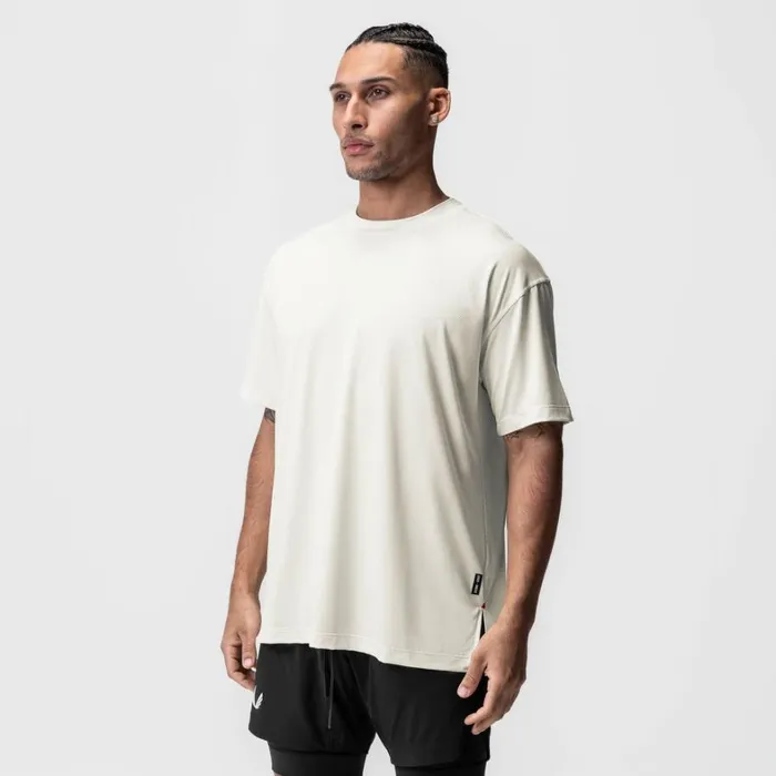 Short Sleeves Men ASRV AeroSilver Oversized Tee Ivory Cream