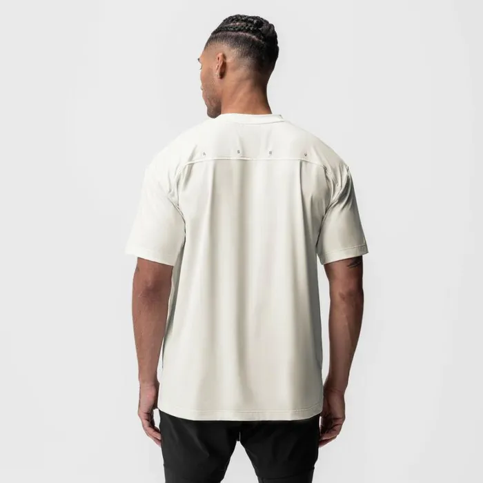 Short Sleeves Men ASRV AeroSilver Oversized Tee Ivory Cream