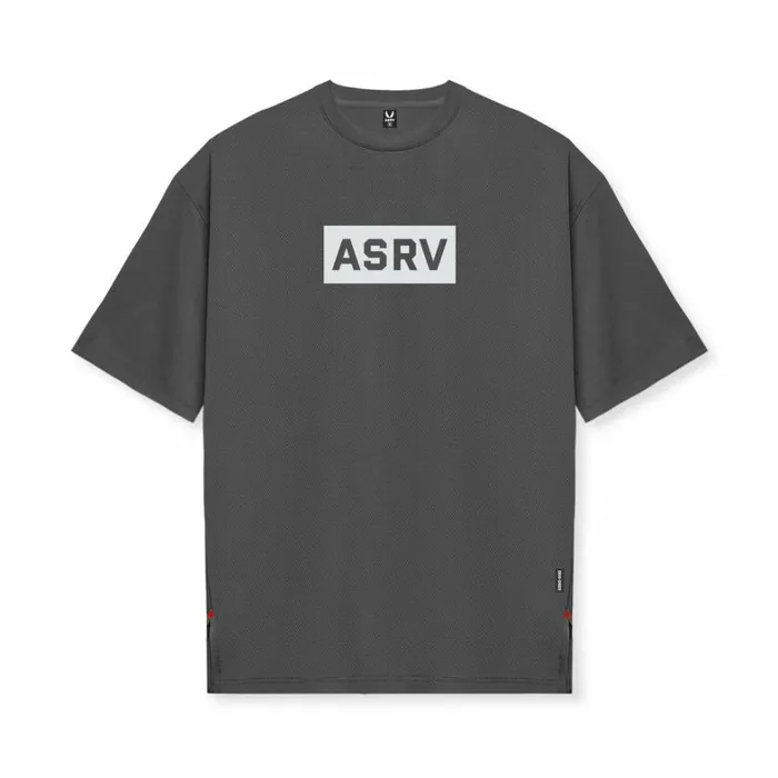 Short Sleeves Men ASRV AeroSilver Oversized Tee Space Grey 034box Logo034