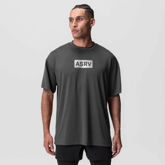 Short Sleeves Men ASRV AeroSilver Oversized Tee Space Grey 034box Logo034