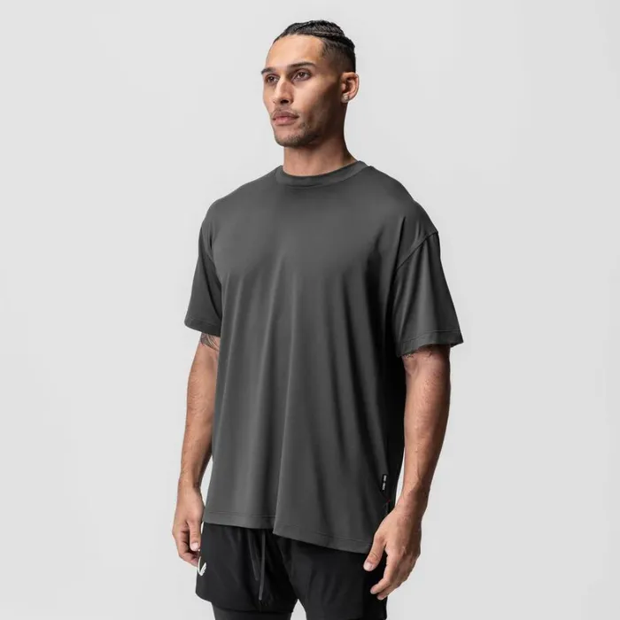Short Sleeves Men ASRV AeroSilver Oversized Tee Space Grey