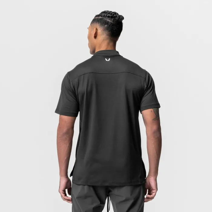 Short Sleeves Men ASRV Core Mock Neck Tee Black