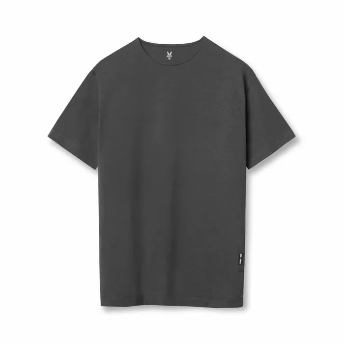 Short Sleeves Men ASRV CottonPlus Standard Mesh Back Tee Space Grey