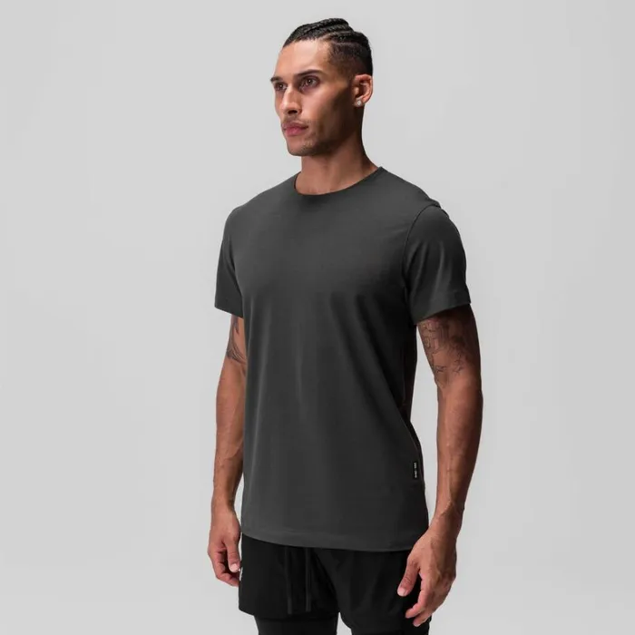 Short Sleeves Men ASRV CottonPlus Standard Mesh Back Tee Space Grey