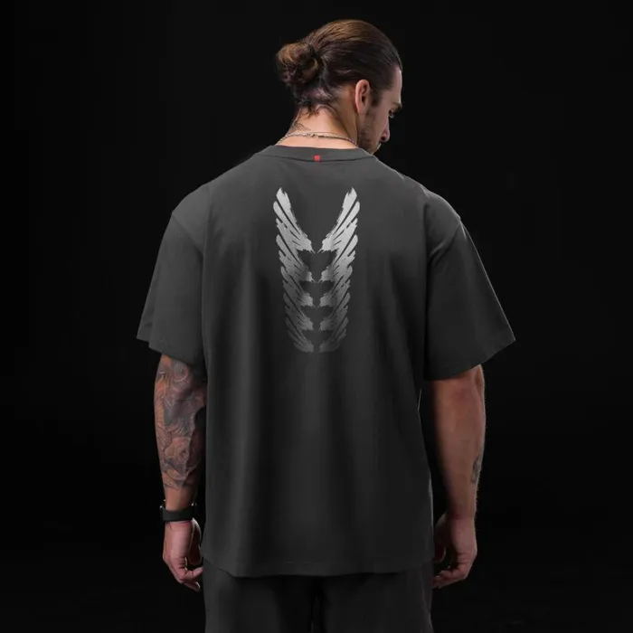 Short Sleeves Men ASRV Tech Essential Relaxed Tee Space Grey 034brush Stroke034