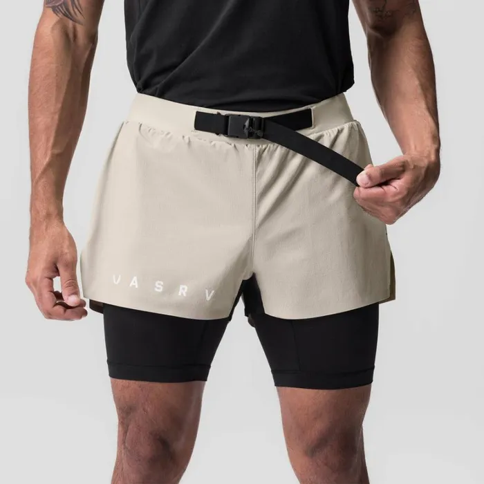 Shorts Men ASRV Ripstop 3034 Belt Pack Short Beigeblack