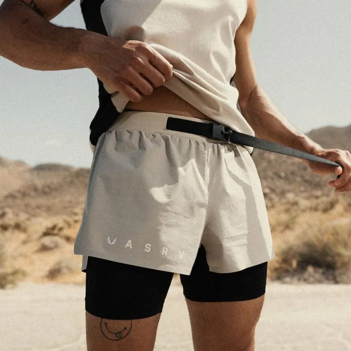 Shorts Men ASRV Ripstop 3034 Belt Pack Short Beigeblack