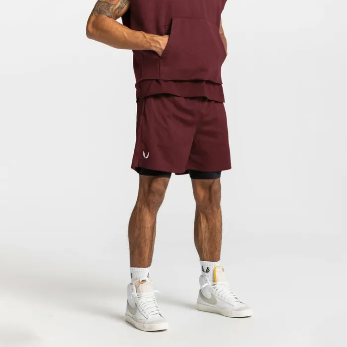 Shorts Men ASRV SilverPlus Mesh Rec Liner Short Crimson Redblack