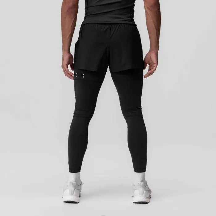 Shorts Men ASRV TetraLite 2in1 High Split Legging Short Black 034cyber034black