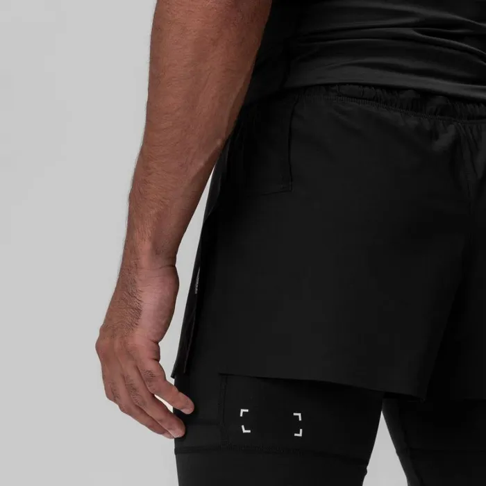 Shorts Men ASRV TetraLite 2in1 High Split Legging Short Black 034cyber034black