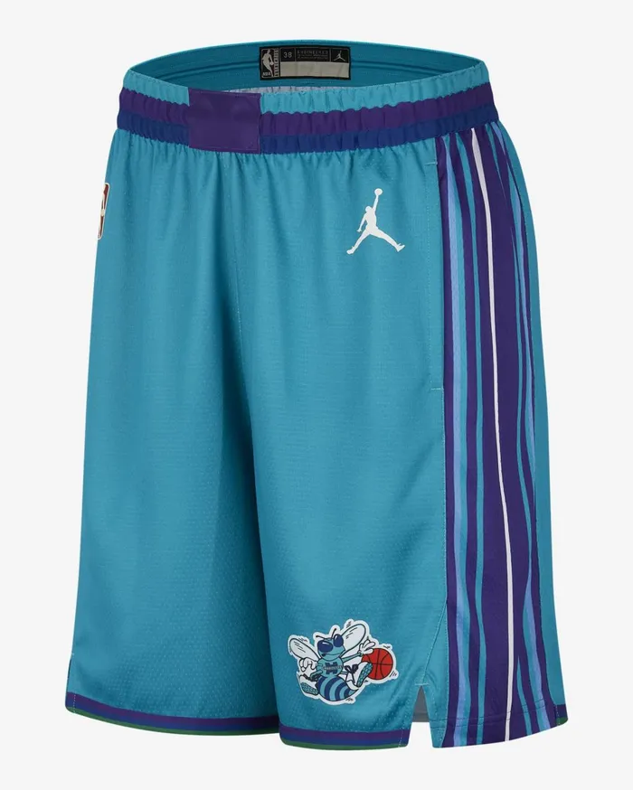 Shorts Men Nike Charlotte Hornets Hardwood Classics 202324 Rapid Tealwhite