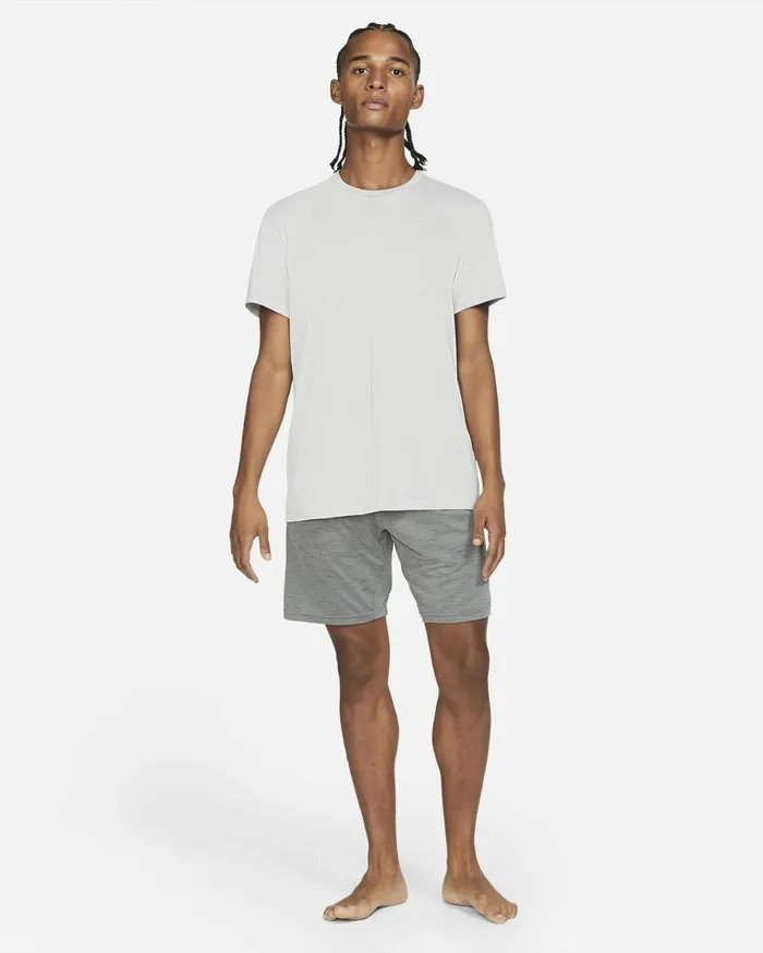 Shorts Men Nike Yoga DriFIT Smoke Greyiron Greyheather