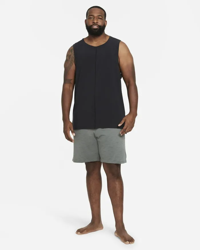 Shorts Men Nike Yoga DriFIT Smoke Greyiron Greyheather