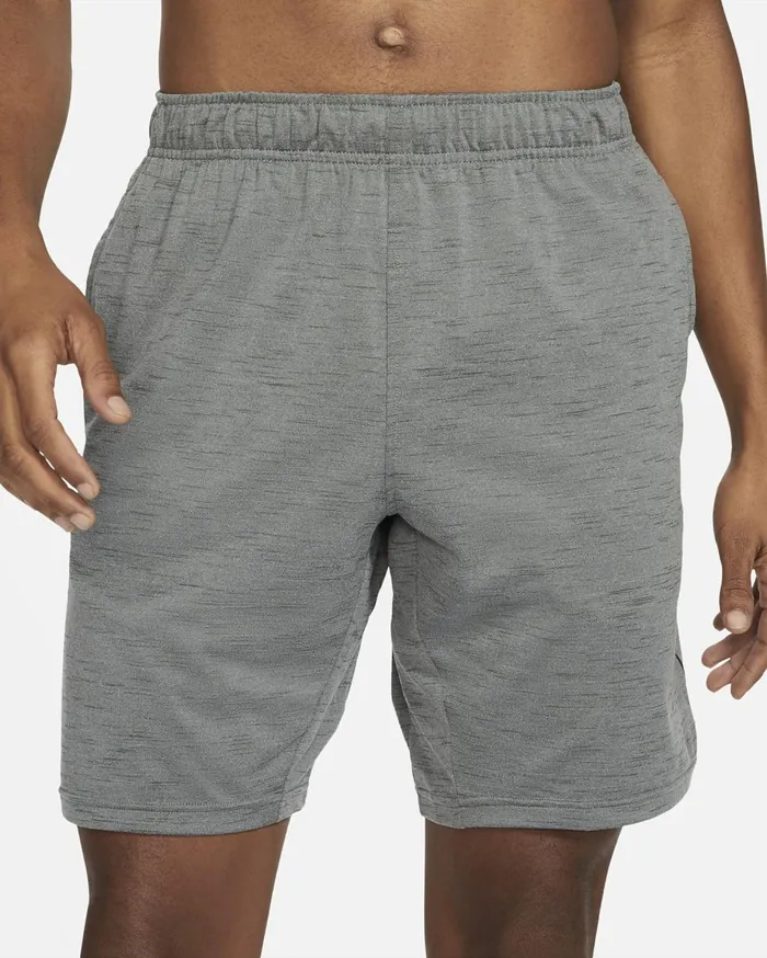 Shorts Men Nike Yoga DriFIT Smoke Greyiron Greyheather