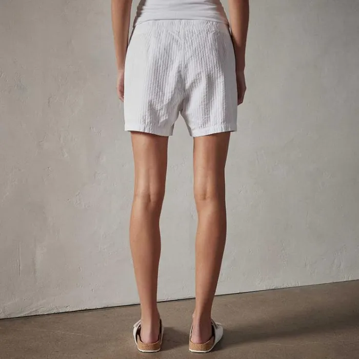 Shorts Women James Perse Seersucker Short White